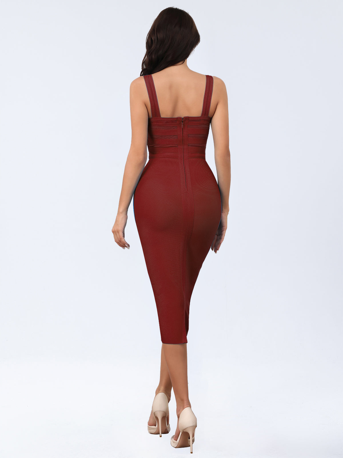 Semi-perspective Bodycon Dress