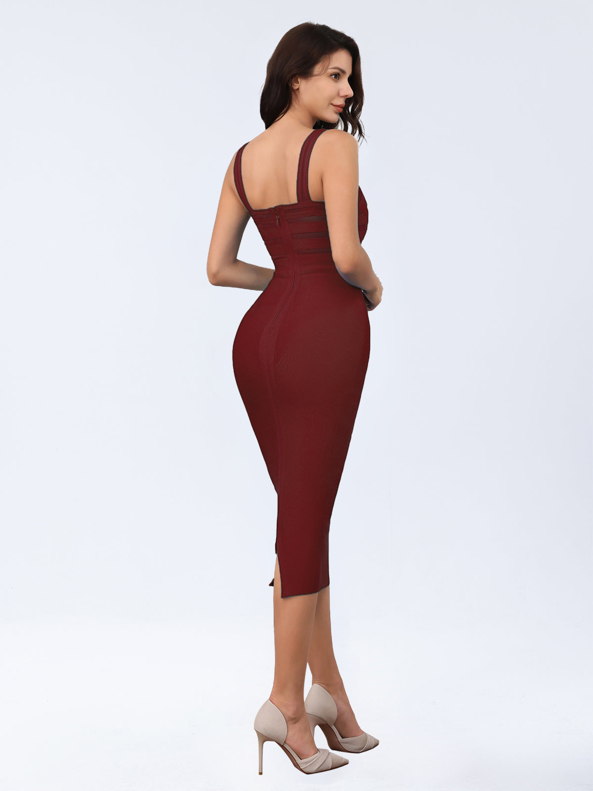 Semi-perspective Bodycon Dress