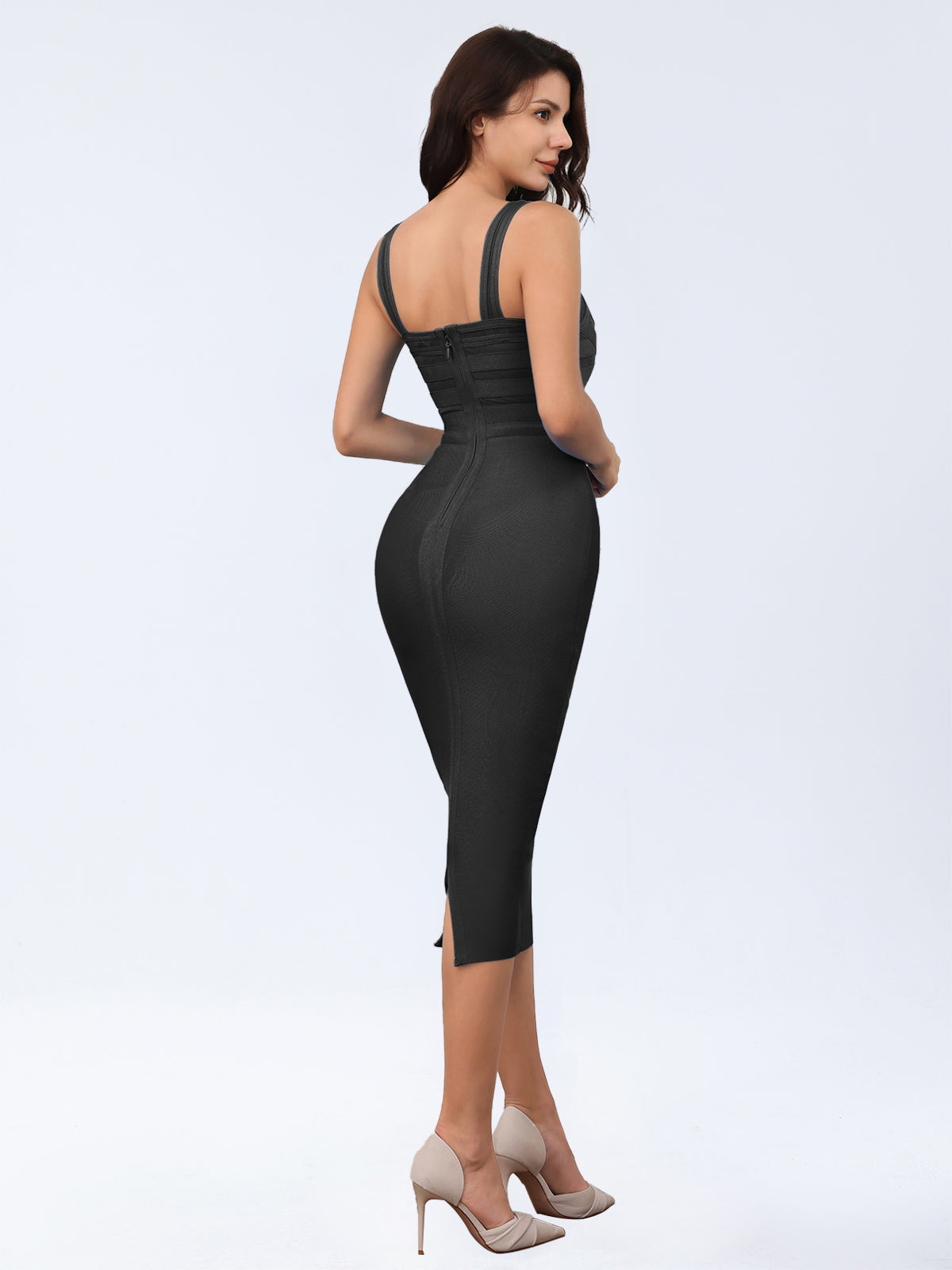 Semi-perspective Bodycon Dress