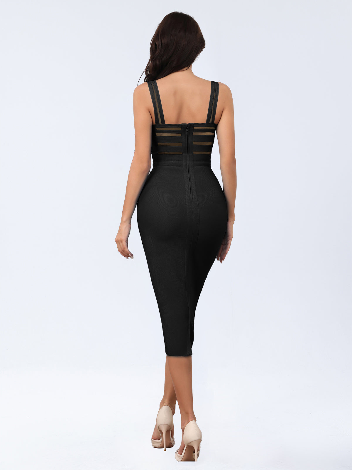 Semi-perspective Bodycon Dress